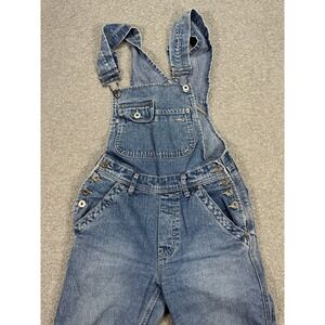 Silver Jeans Bib Overalls Women's 28 Blue Relaxed Fit Carpenter Wide Leg Utility